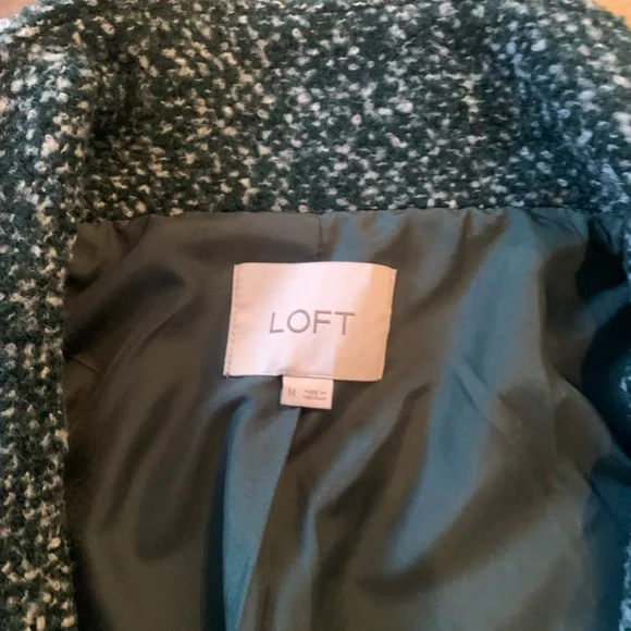 LOFT green tweed jacket - Picture 2 of 3